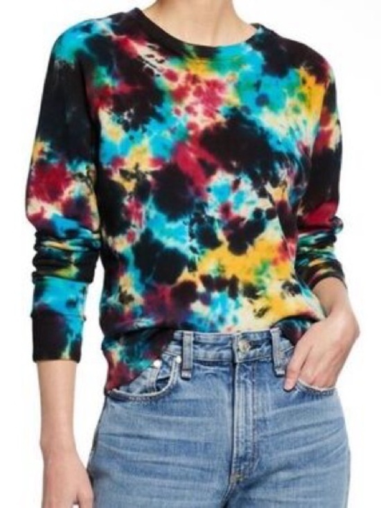 MOTHER Tops - MOTHER Multicolor Tie-Dye Sweatshirt Cozy Casual Winter Loungewear